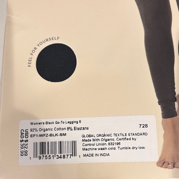 Pact Women's Black Leggings - Picture 4 of 5